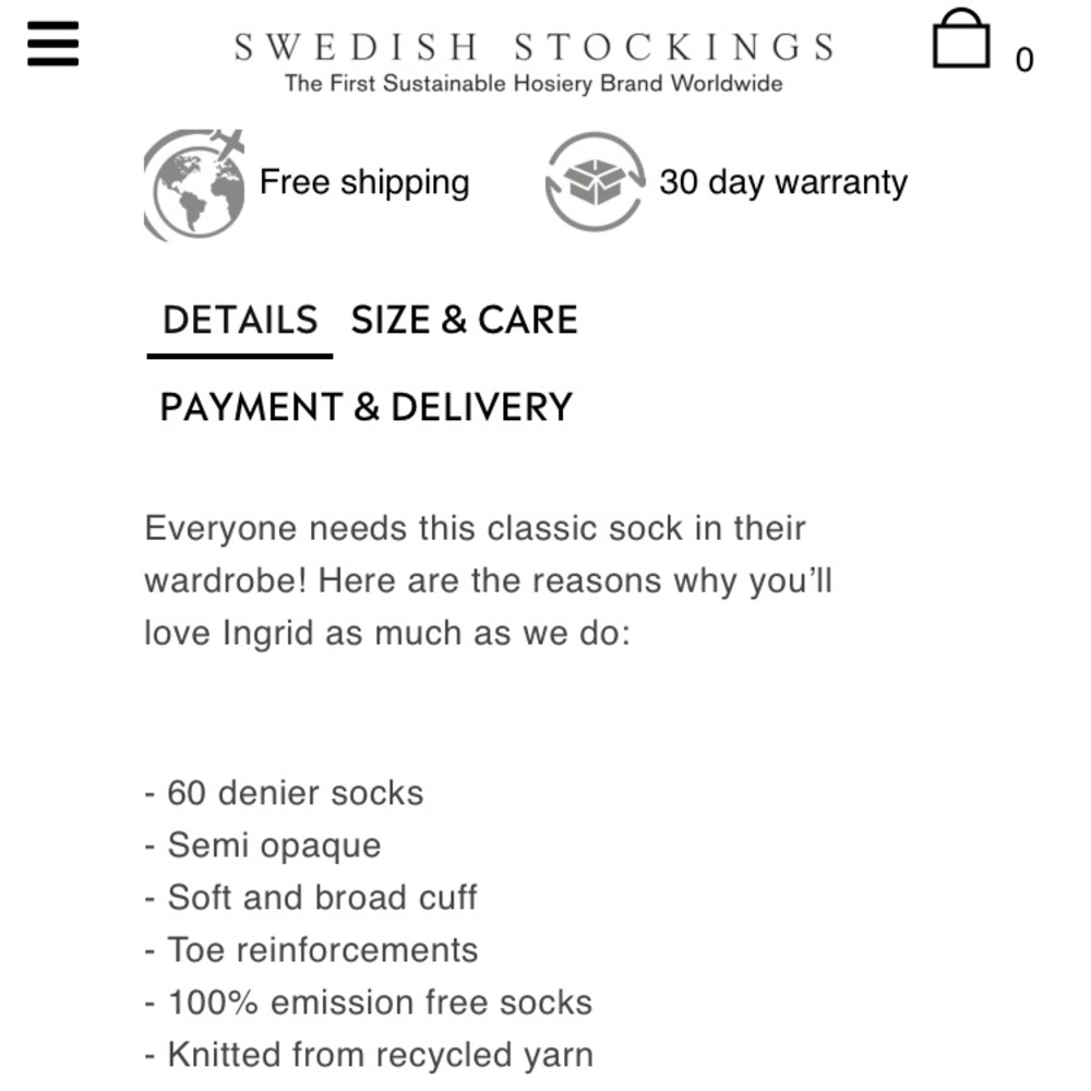 Swedish Stockings Conscious Pantyhose